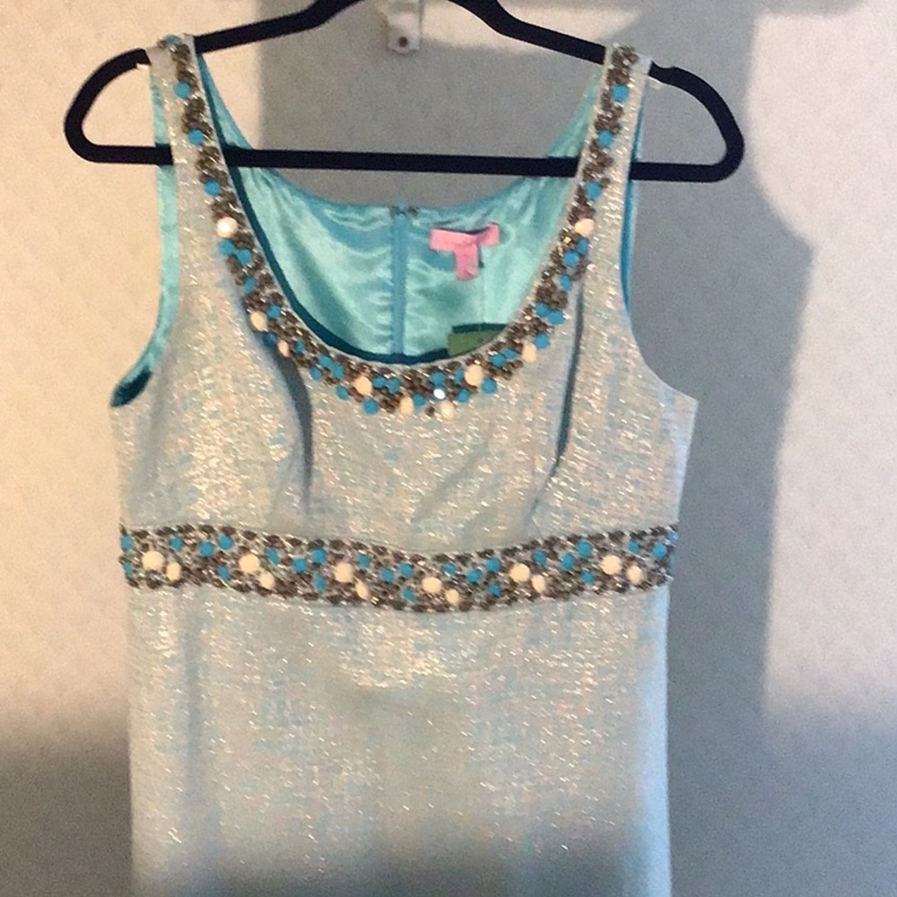 Stunning Lilly Pulitzer metallic festive elegant dress